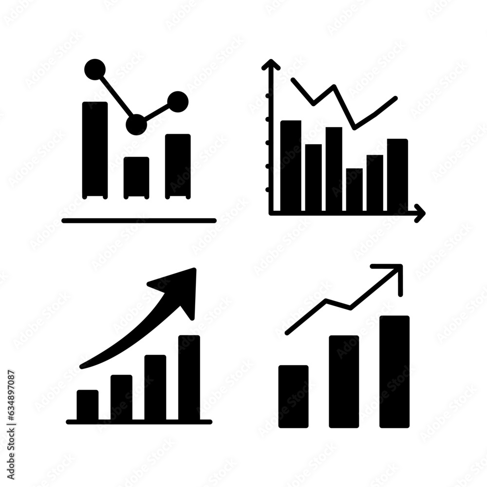Growing graph Icon vector. Chart icon. Graph Icon Growing graph Icon vector. Chart icon. Graph Icon