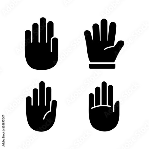 Hand icon vector. hand symbols. palm