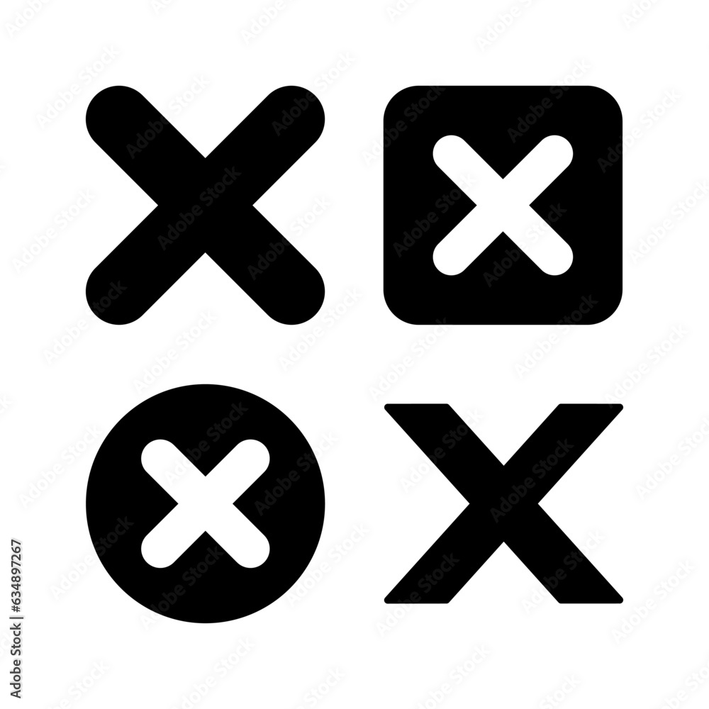 Obraz premium Close vector icon. Delete icon. remove, cancel, exit symbol.