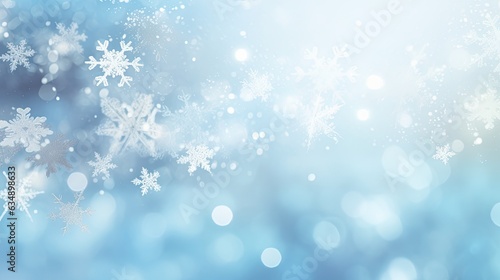 Snowy winter abstract background