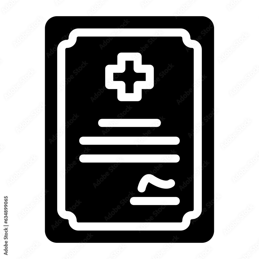 Fototapeta premium certificate glyph icon