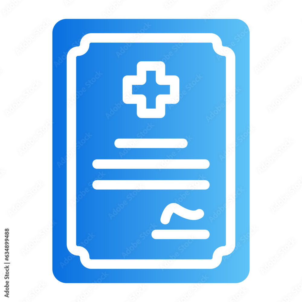 certificate gradient icon