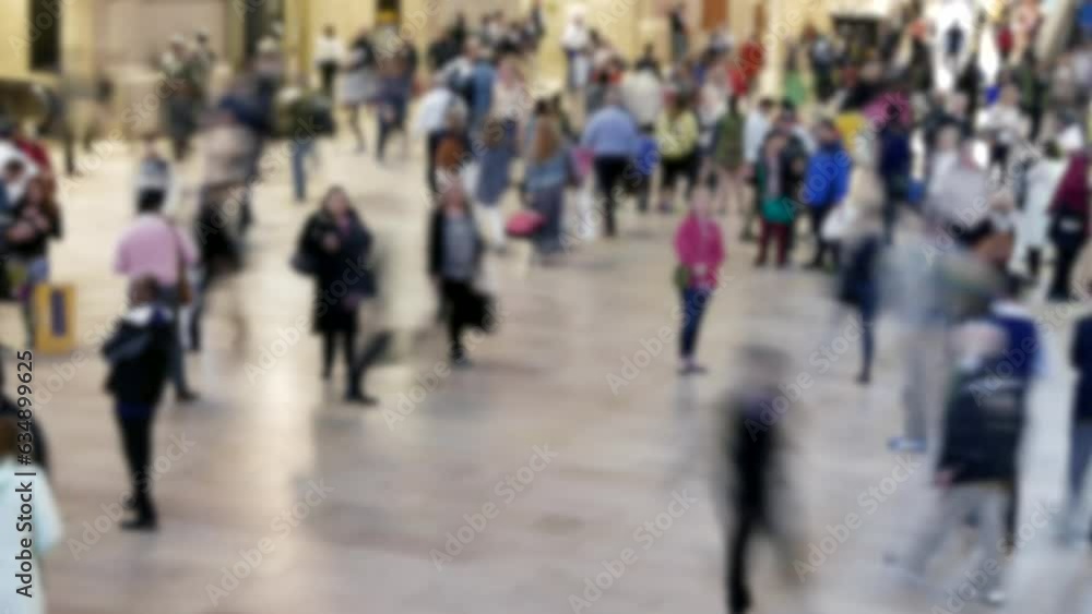 Pedestrians Commuting on Crowded Street in Rush Hour Traffic Pedestrians Commuting on Crowded Street in Rush Hour Traffic