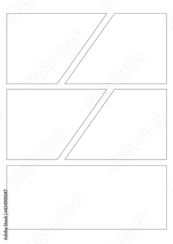 Comic or Manga background, pop art backdrops in frames and panel for mangaka or comic artists