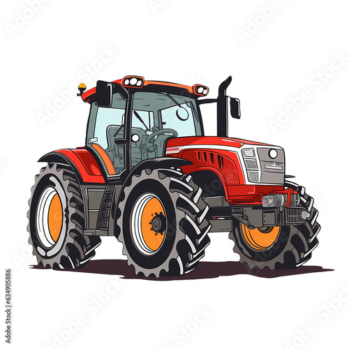 Tractor Farmer Clipart Illustration