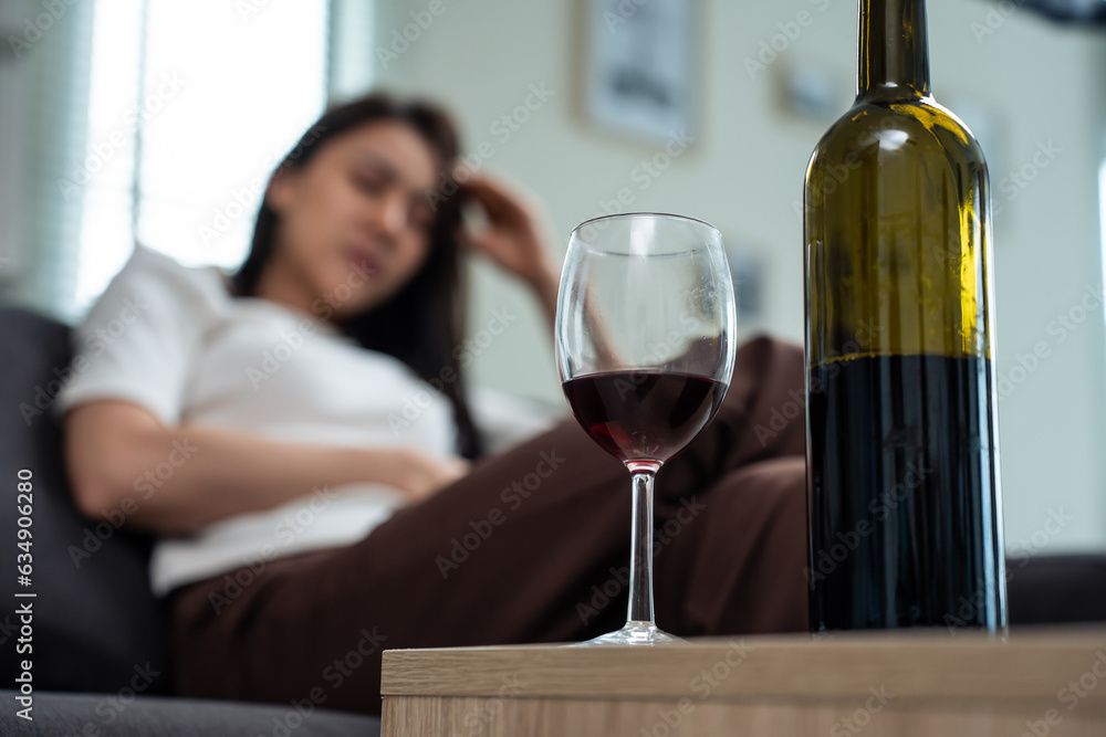 Asian young depression woman feeling heart broken and drinking alcohol. Asian young depression woman feeling heart broken and drinking alcohol.