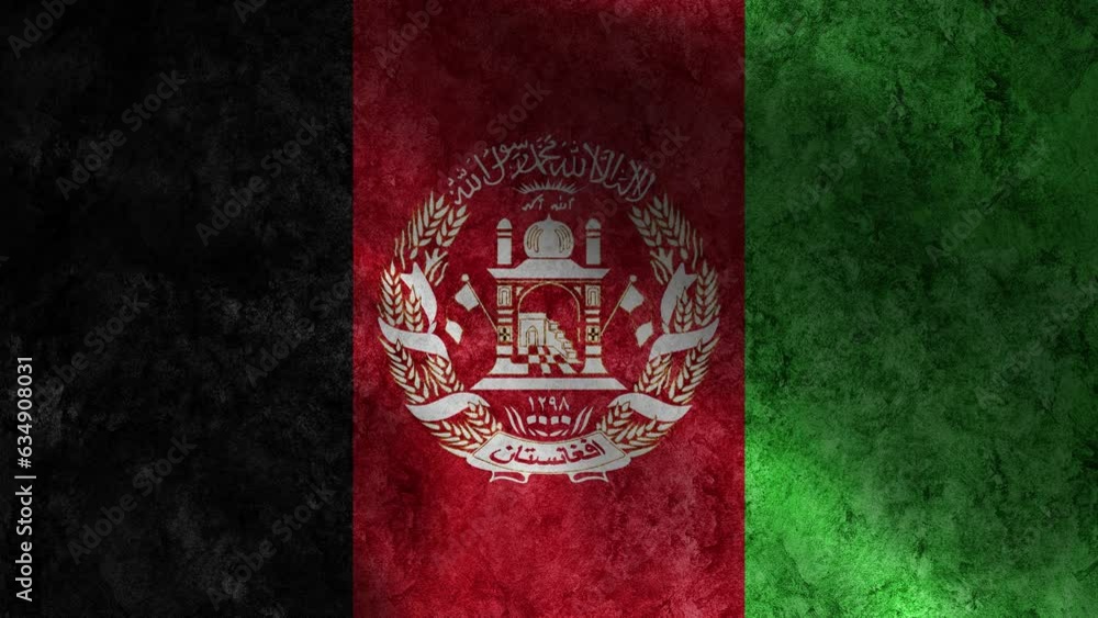 afghanistan flag is waving 3D animation. afghanistan flag waving in the ...