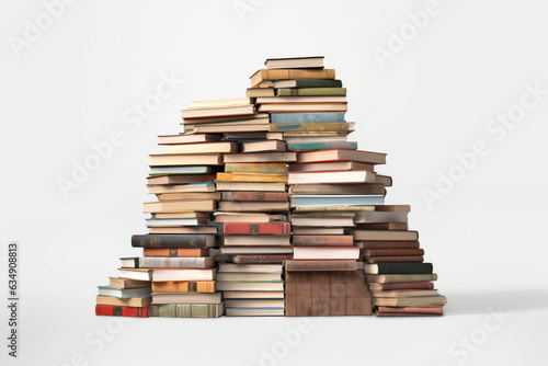 Stack of books on white background © Robin