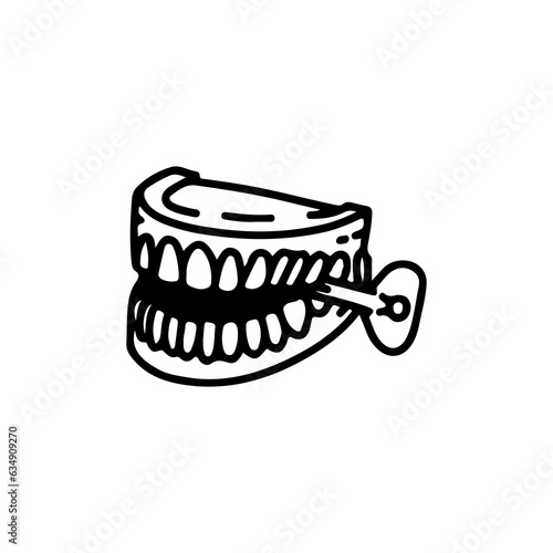 dentures illustration vector with concept