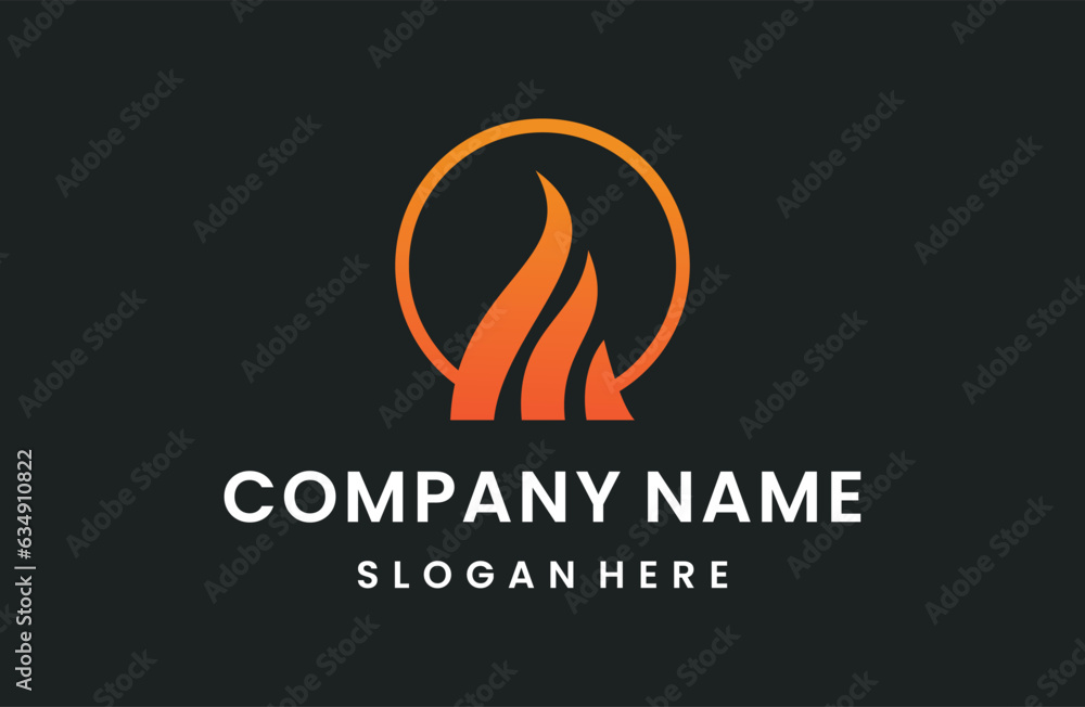 Modern fire logo or icon design. Modern fire logo or icon design.