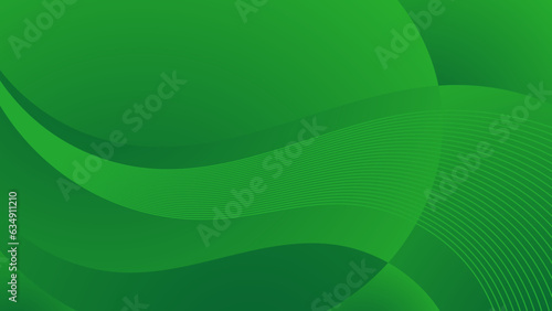 abstract green wave background with lines