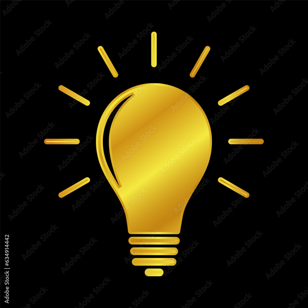 gold colored lightbulb illustration gold colored lightbulb illustration