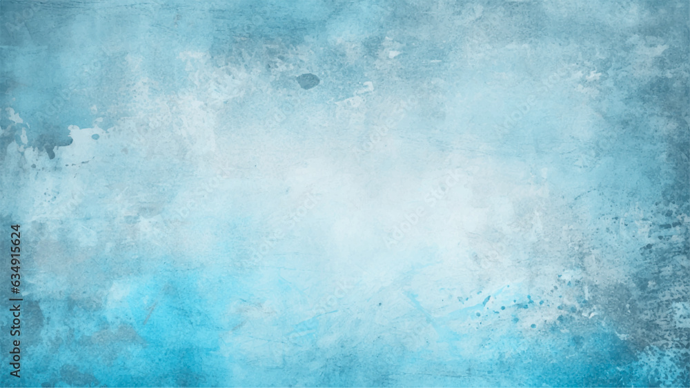 soft blue grunge background with old vintage distressed texture in white faded layout for website or template texture background.