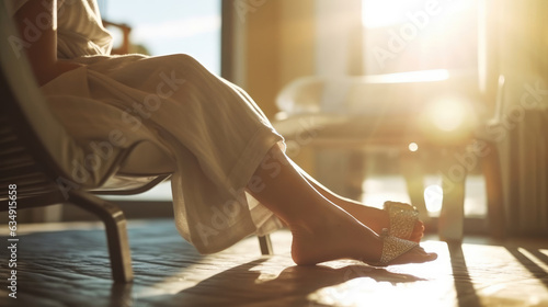 A woman getting a pedicure at a clinic