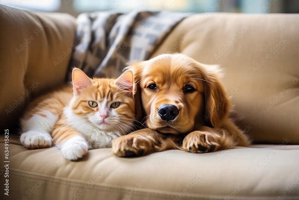 Puppy and kitten Generative AI. Puppy and kitten Generative AI.