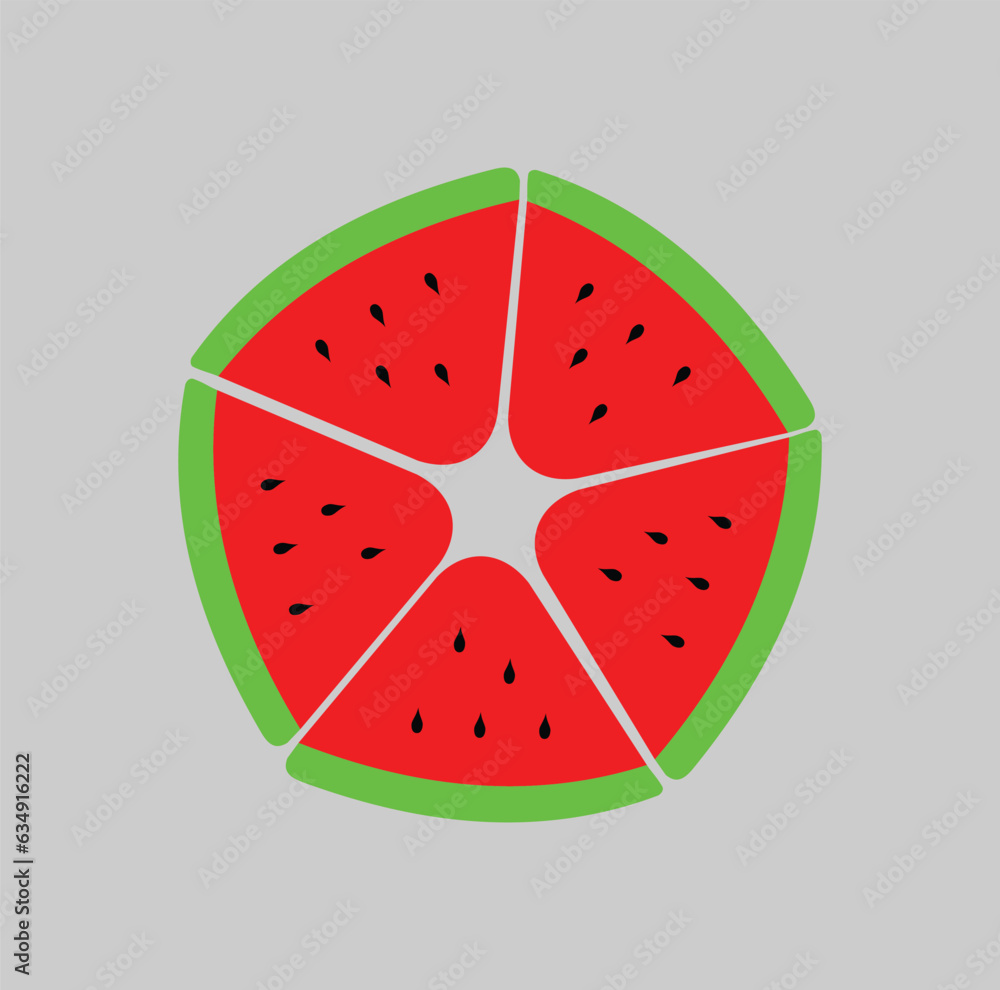 FRESH WATERMELON FRUIT DESIGN IN BLUE RED COLOR FRESH WATERMELON FRUIT DESIGN IN BLUE RED COLOR