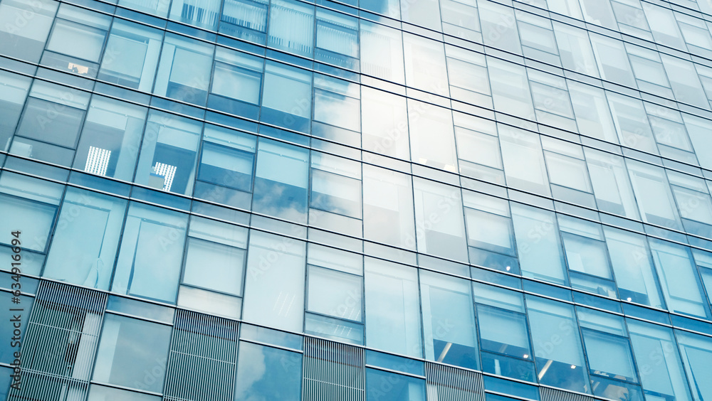 modern business glass building architecture on the blue sky background.copy space for layout..