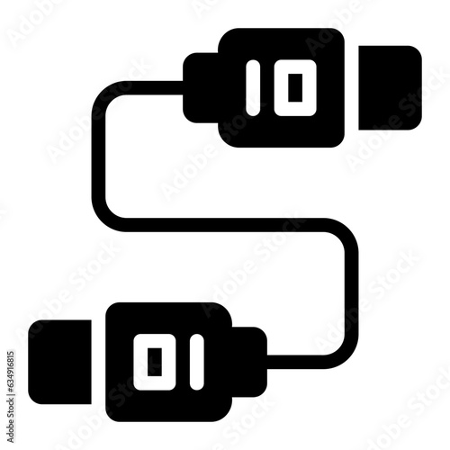 plug in glyph icon