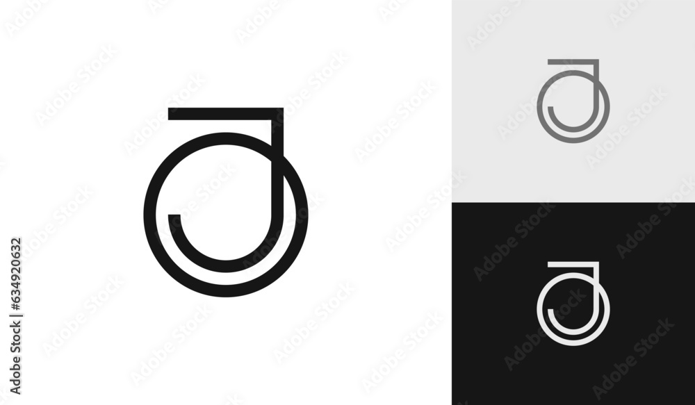 Foto Letter JO initial monogram logo design