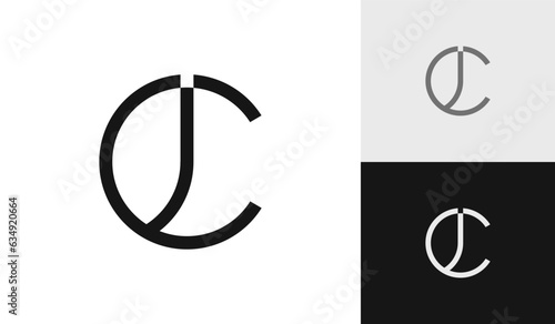 Letter CJ initial monogram logo design