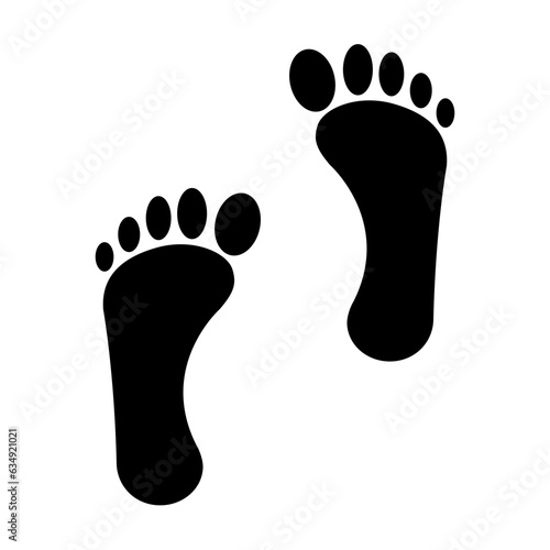 footprint illustration vector logo template, walking icon