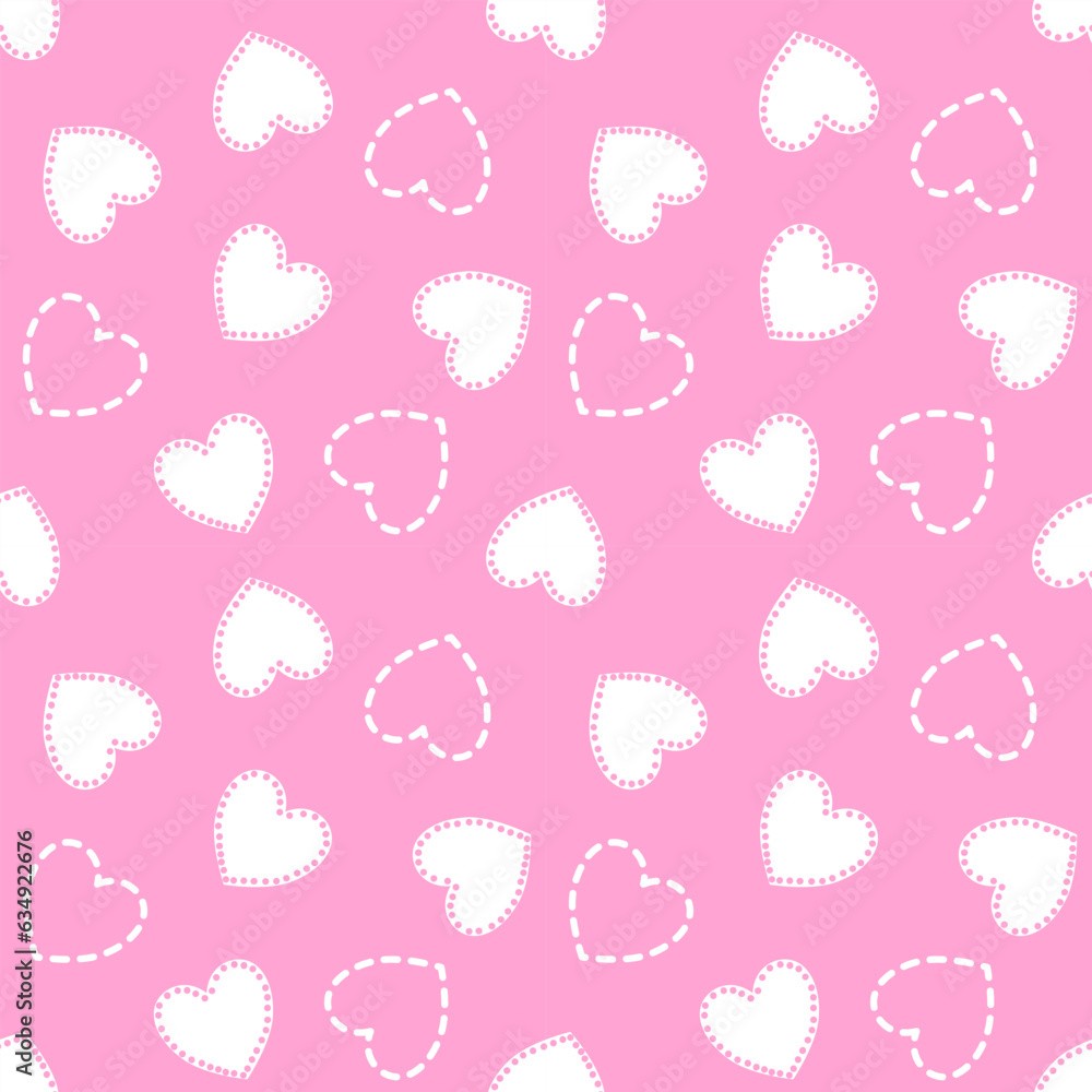Seamless pattern with hand drawn hearts Seamless pattern with hand drawn hearts