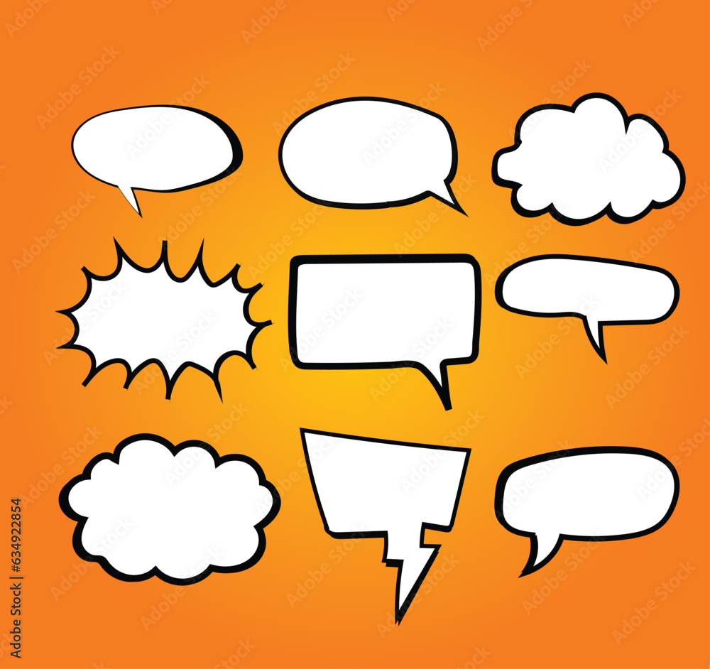 set of speech bubbles. set of comic speech bubble set of speech bubbles. set of comic speech bubble