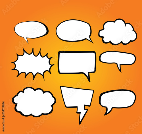 set of speech bubbles. set of comic speech bubble