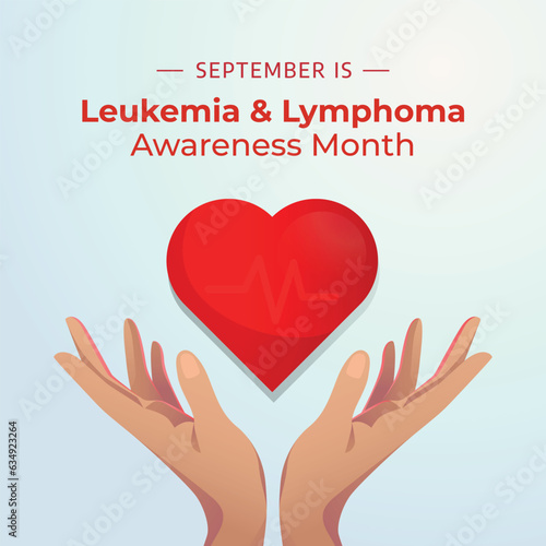 vector graphic of Leukemia and Lymphoma Awareness Month good for Leukemia and Lymphoma Awareness Month celebration. flat design. flyer design.flat illustration.