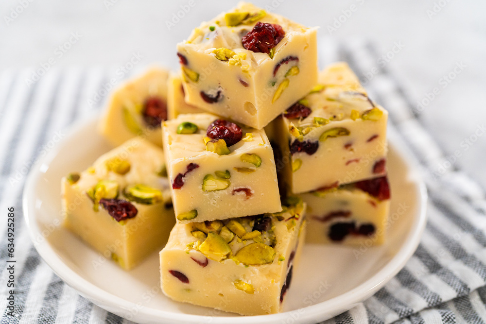Cranberry pistachio fudge Cranberry pistachio fudge