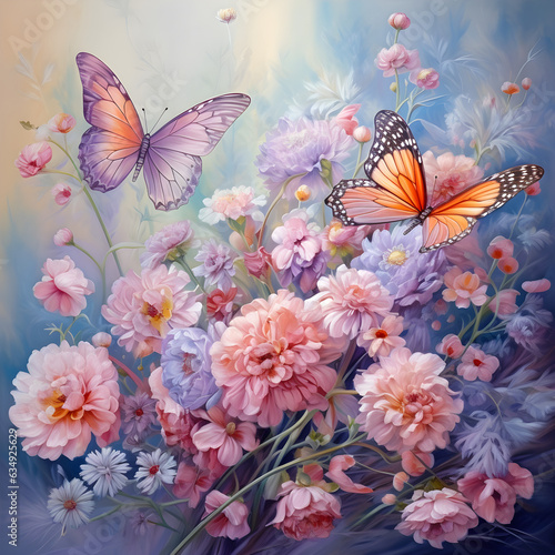 butterfly on flowers