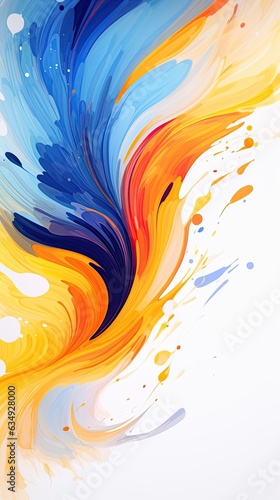 abstract artwork, with bold brushstrokes, splashes of colors, and geometric shapes that spark the viewer's imagination.Generated with AI © Chanwit