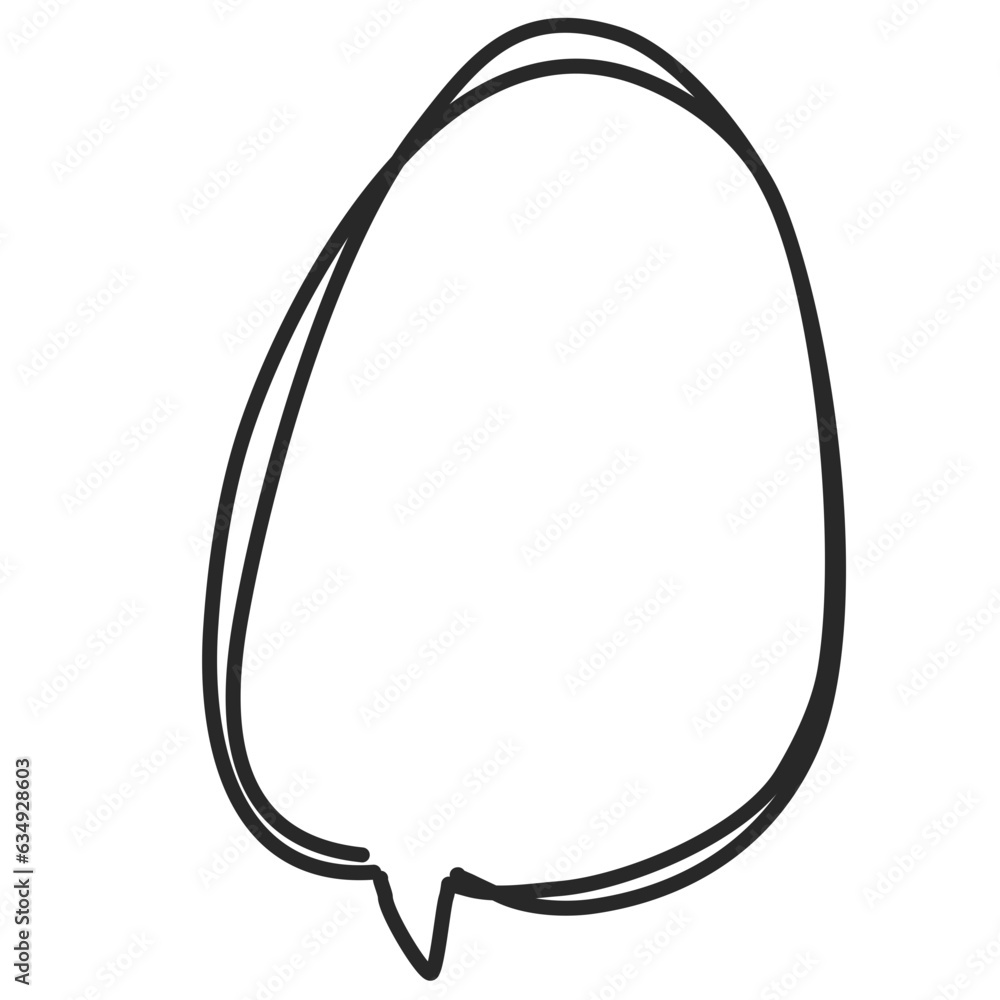 Cute Bubble speech Hand drawn element Cute Bubble speech Hand drawn element