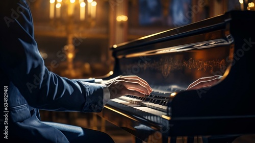 a person playing a piano photo