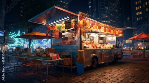 a food truck on the street © KWY