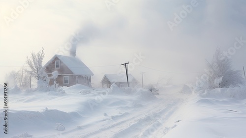 Blizzard sweeps across the eastern countryside. © HandmadePictures