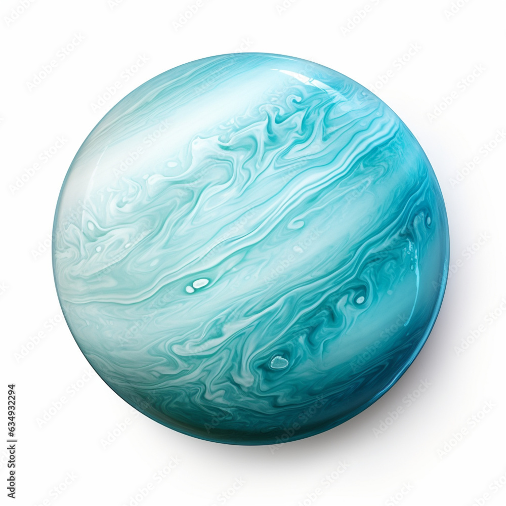 Uranus on a white background. Generative AI Uranus on a white background. Generative AI