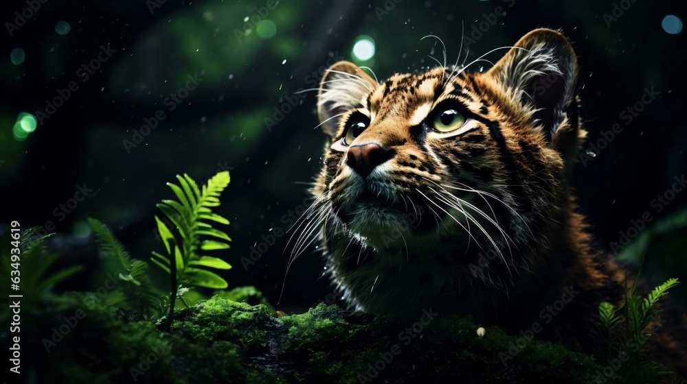 Fototapeta premium a tiger in the grass