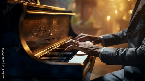 a person playing a piano