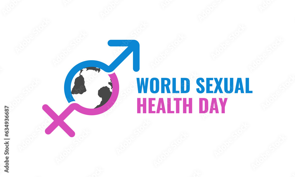 World sexual health day logo illustration background design World sexual health day logo illustration background design