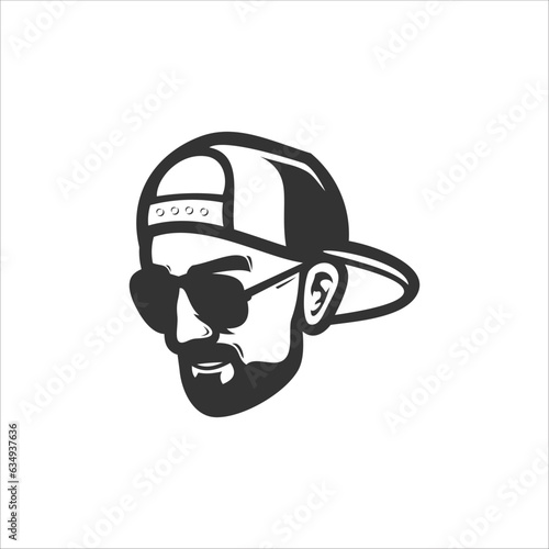 gentleman wear hat mafia logo design