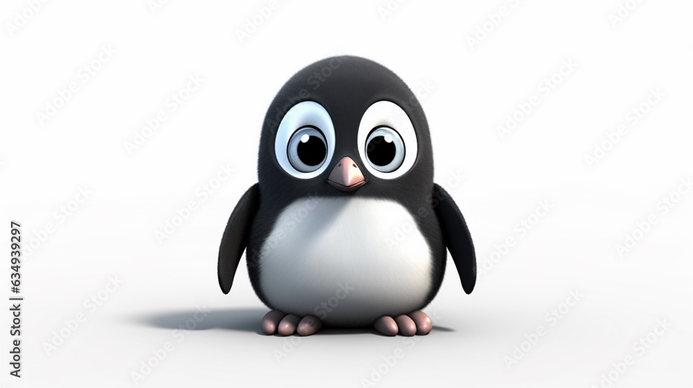 Cute peguin using a binnie and scarf cartoon very simp Generative Ai Cute peguin using a binnie and scarf cartoon very simp Generative Ai