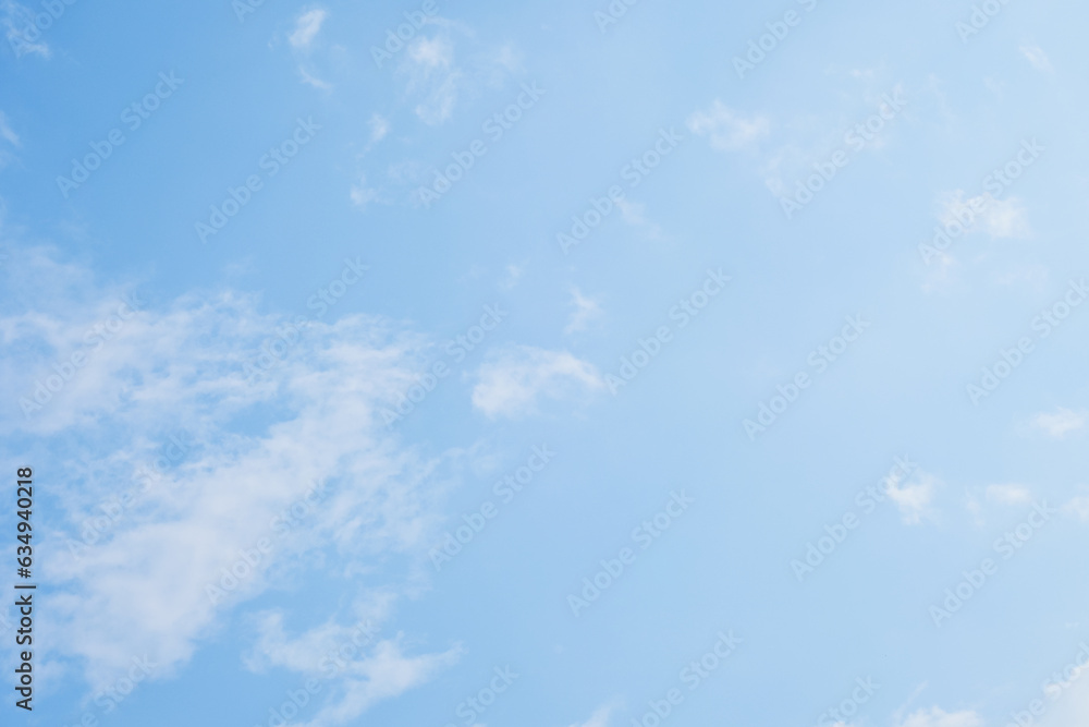 beautiful blue sky and white fluffy cloud with sunrise in the morning, natural background beautiful blue sky and white fluffy cloud with sunrise in the morning, natural background