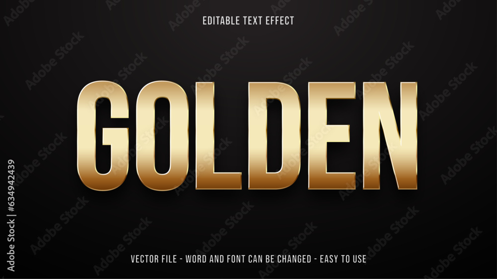 Fototapeta premium Editable text effect golden mock up