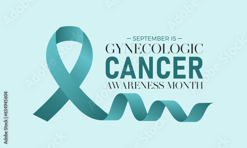 Gynecologic cancer awareness month is observed every year in september. Female reproductive system symbol. Template for banner, card, background. Vector illustration.