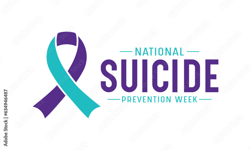 National suicide prevention week. September is national suicide prevention week. Vector template for banner, greeting card, poster with background. Vector illustration. National suicide prevention week. September is national suicide prevention week. Vector template for banner, greeting card, poster with background. Vector illustration.