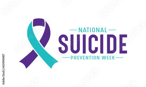 National suicide prevention week. September is national suicide prevention week. Vector template for banner, greeting card, poster with background. Vector illustration.