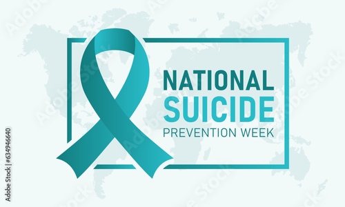 National suicide prevention week. September is national suicide prevention week. Vector template for banner, greeting card, poster with background. Vector illustration.