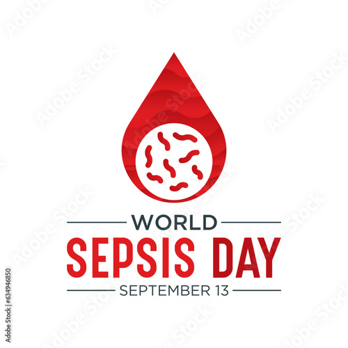 World Sepsis day is observed every year on September 13. Vector template for banner, greeting card, poster with background. Vector illustration.