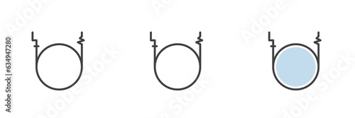 Electric Heating Coil different style icon set